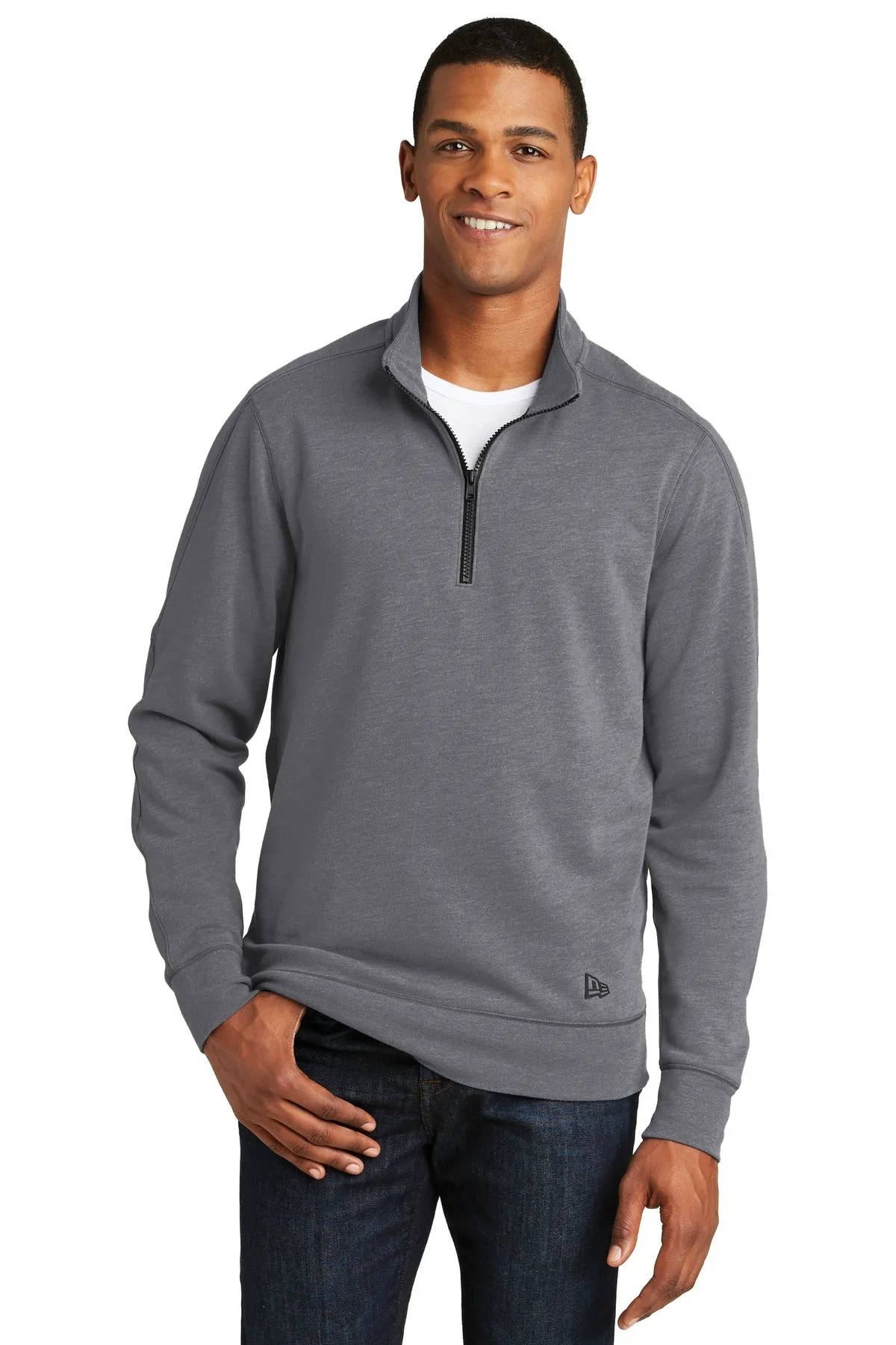 New Era Men's Tri-Blend Fleece 1/4-Zip Pullover. NEA512