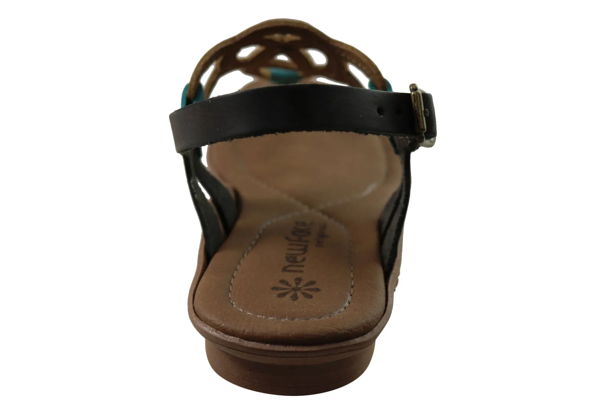 New Face Ellis Womens Comfortable Leather Sandals Made In Brazil