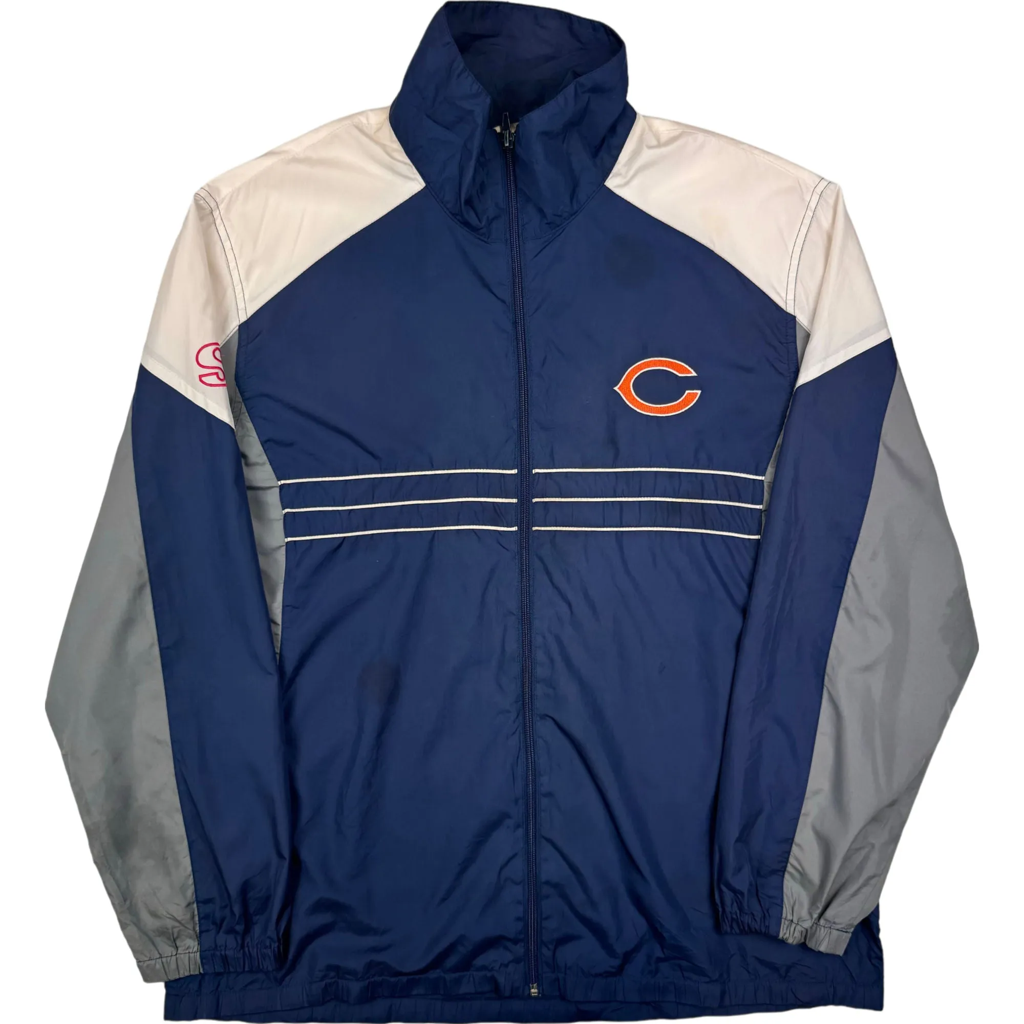 NFL Chicago Bears Pro Sport Windbreaker Track Jacket Blue