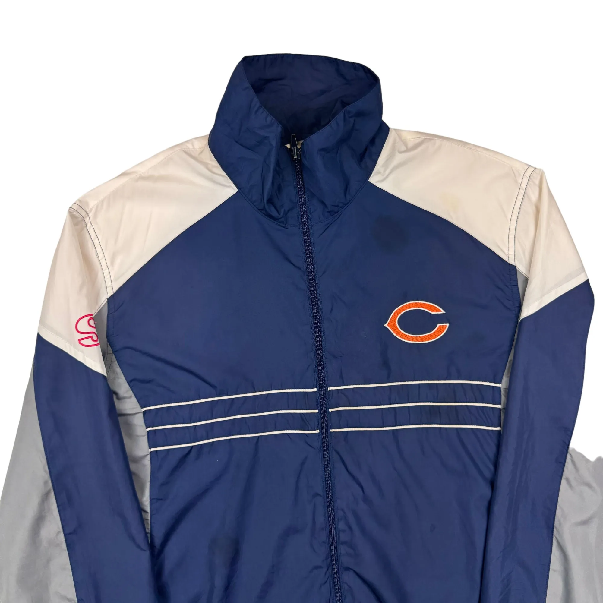 NFL Chicago Bears Pro Sport Windbreaker Track Jacket Blue