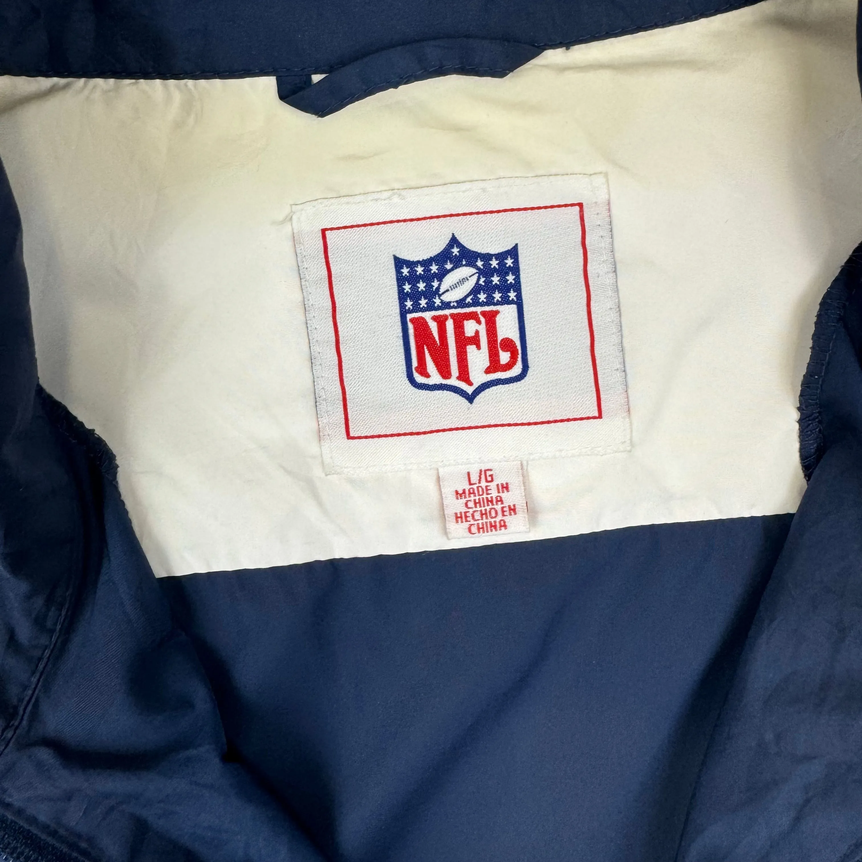 NFL Chicago Bears Pro Sport Windbreaker Track Jacket Blue