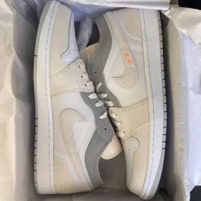 Nike Air Jordan 1 Low Craft Inside Out 8-14 Cream White ...