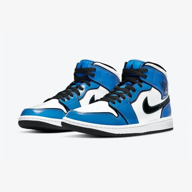 Nike Air Jordan 1 Mid SE (Signal Blue/ White/ Black) Men...