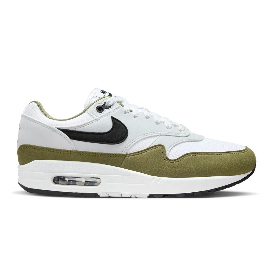 Nike Men Air Max 1 (white / black-pure platinum-medium olive)