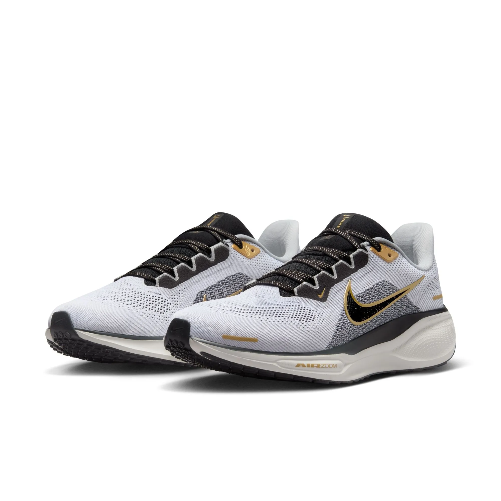 Nike Men's Pegasus 41 Running Shoes White / Metallic Gold / Light Smoke Grey / Black