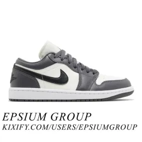 Nike Women's Air Jordan 1 Low (Dark Grey/ Sail/ Off Noir...