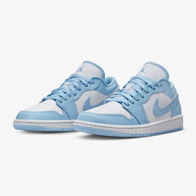 Nike Women's Air Jordan 1 Low (Ice Blue/ White/ Aluminum...