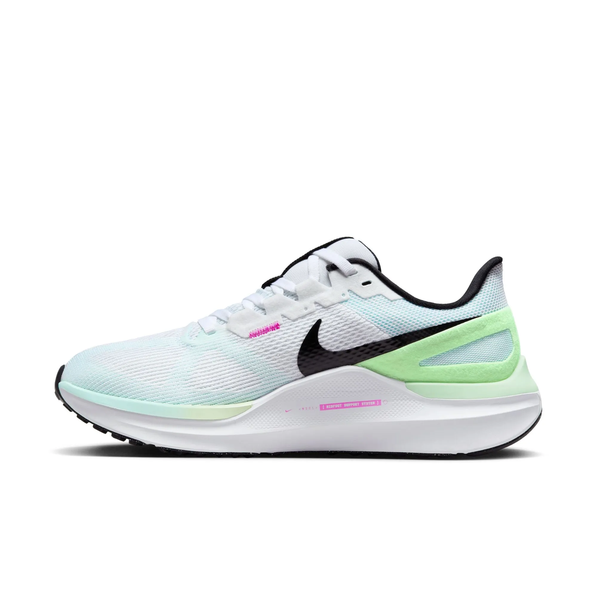 Nike Women's Structure 25 Running Shoes White / Glacier Blue / Vapour Green / Black