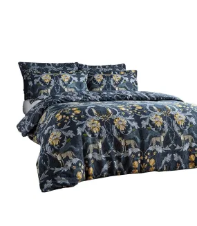 Nouvilla cheetah duvet cover set blue/grey/yellow Paoletti