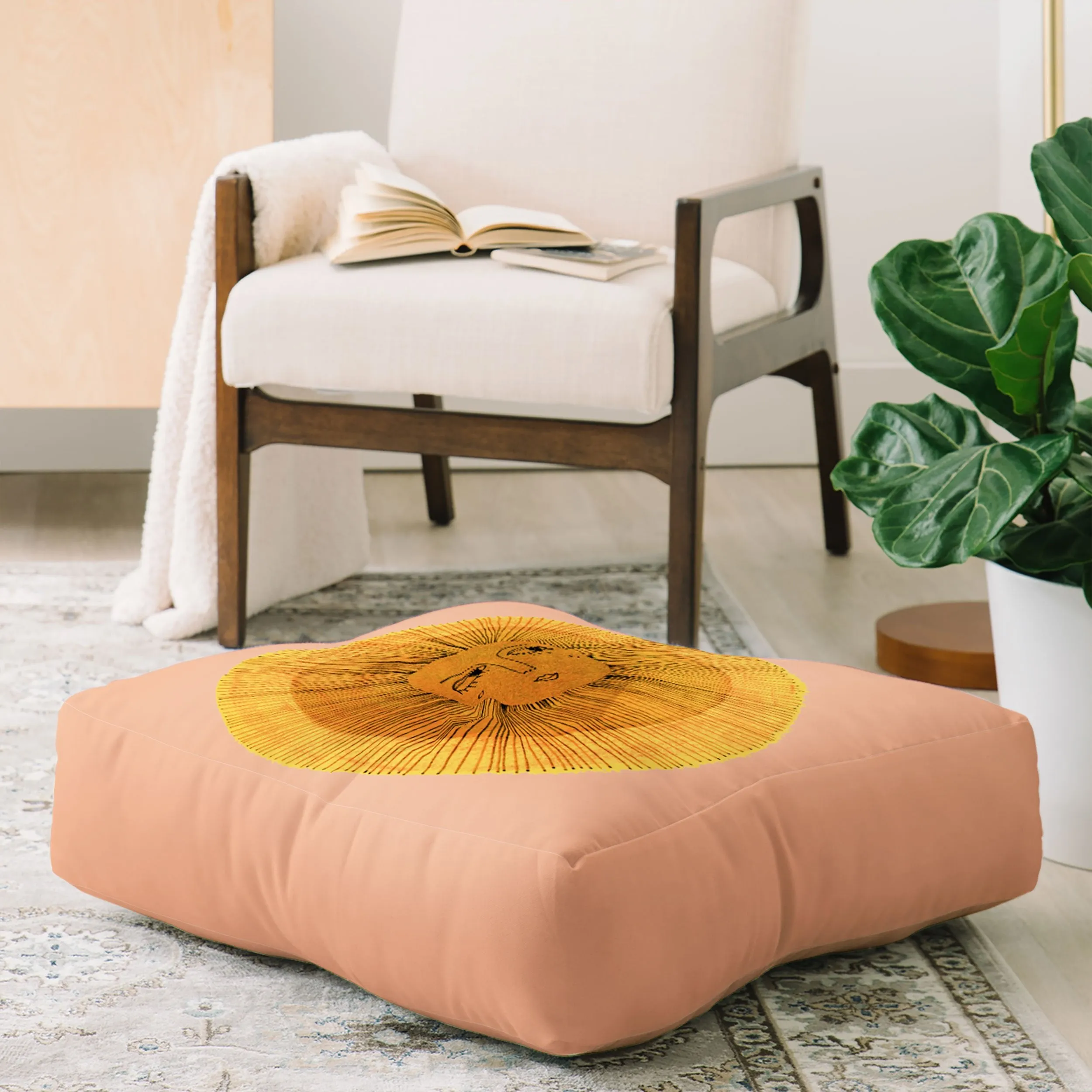 Ole Be My Sunshine Floor Pouf Pillow Square (DS)