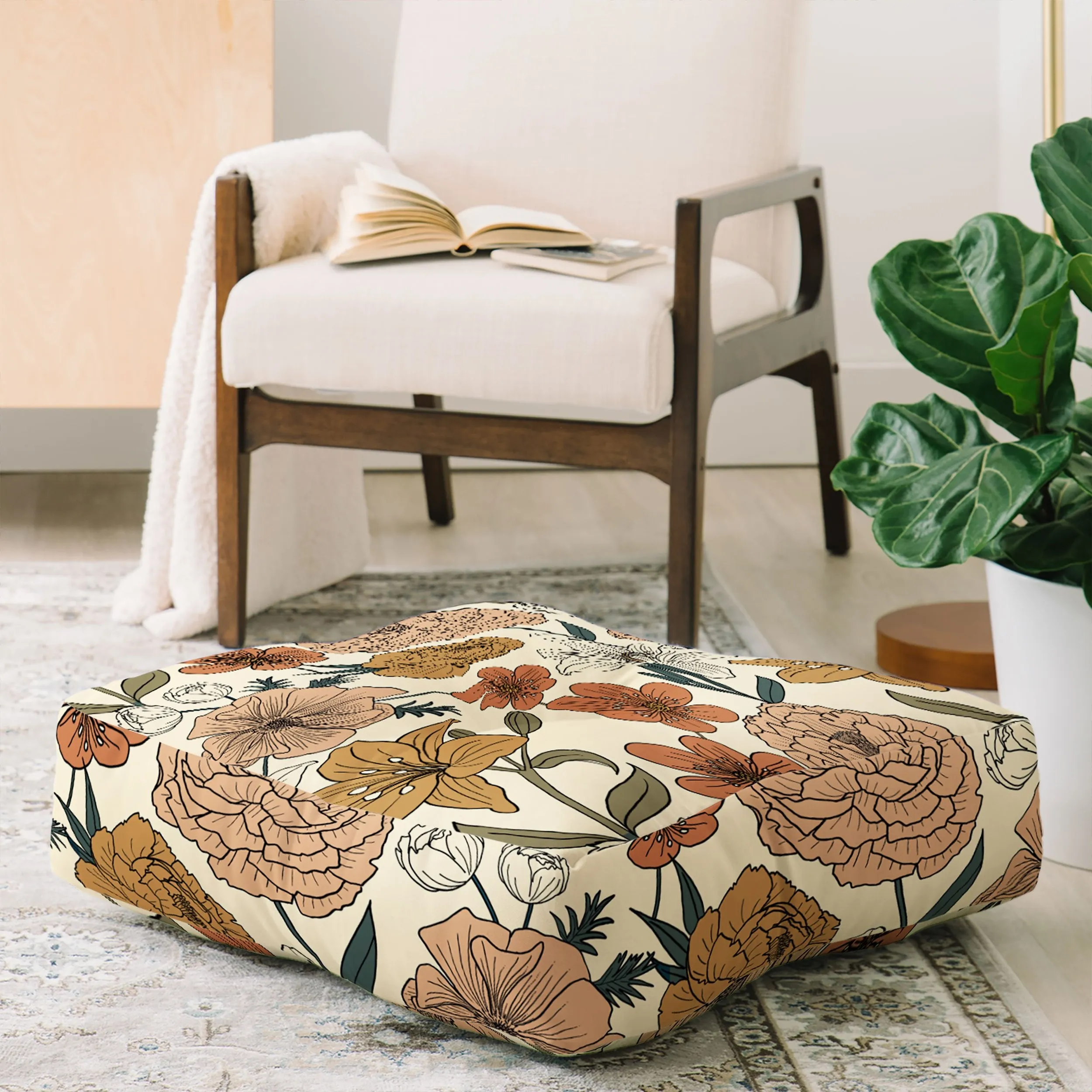 Ole Vintage Vibez Floor Pouf Pillow Square (DS)