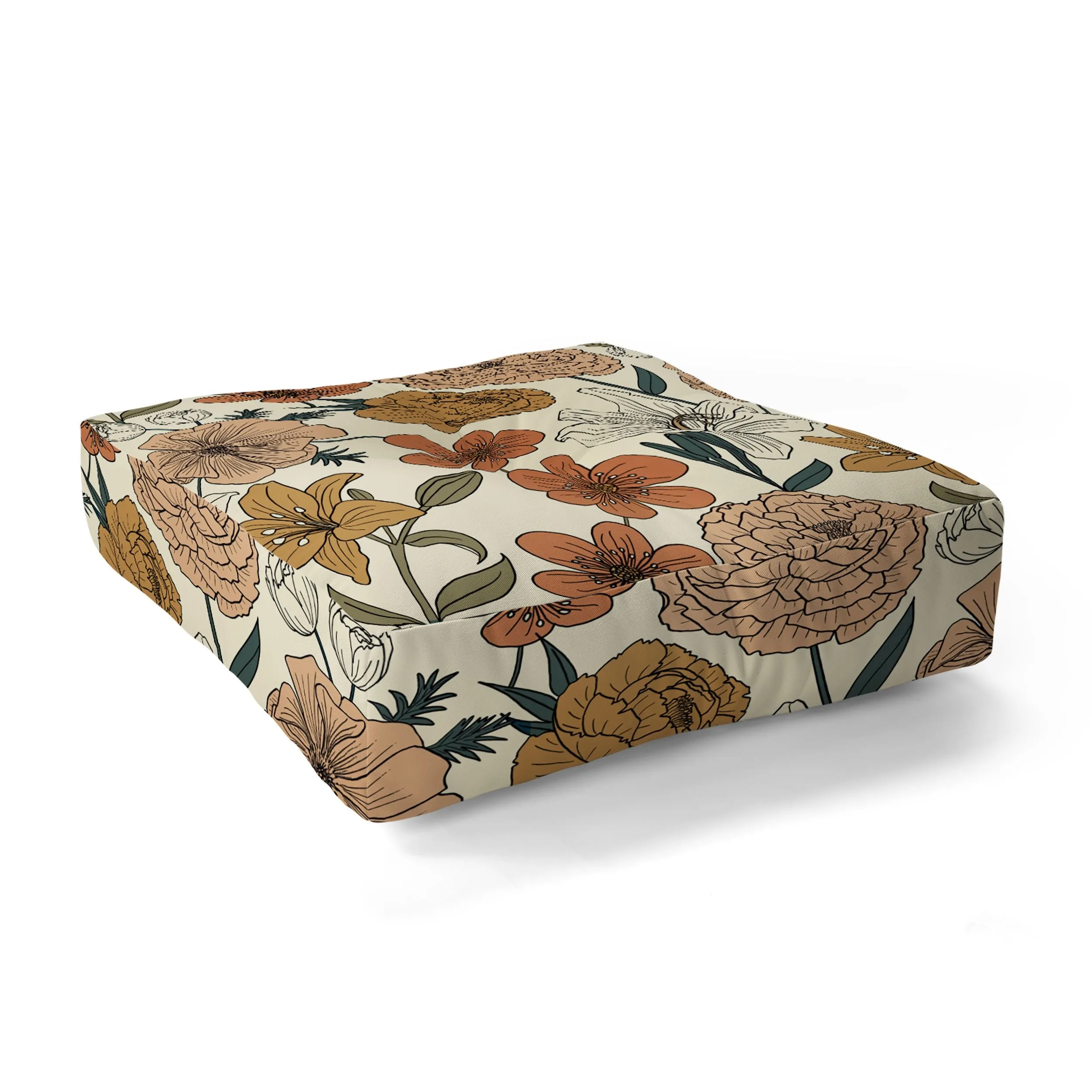 Ole Vintage Vibez Floor Pouf Pillow Square (DS)