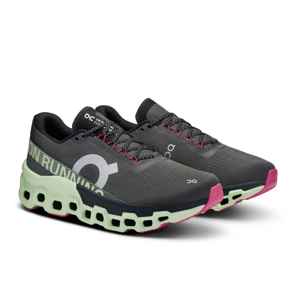 On Men's Cloudmonster 2 Running Shoes Asphalt / Lima