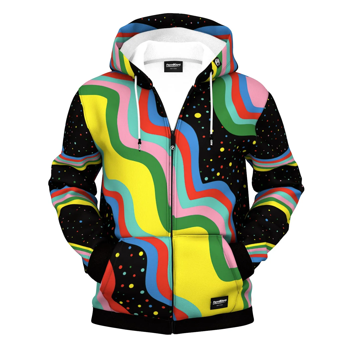 Oop Art Zip Up Hoodie