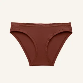 Organic Cotton Low-Rise Bikini in Cacao