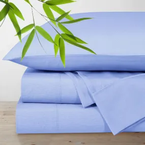 Origami Maison Twin Bamboo Sheet Set - Blue  - Clement