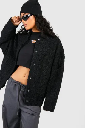 Oversized Wool Bomber Jacket