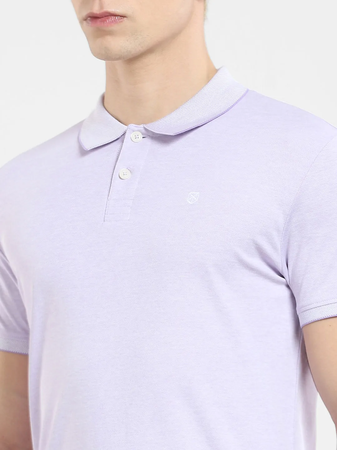 Pastel Lilac Polo Neck T-shirt