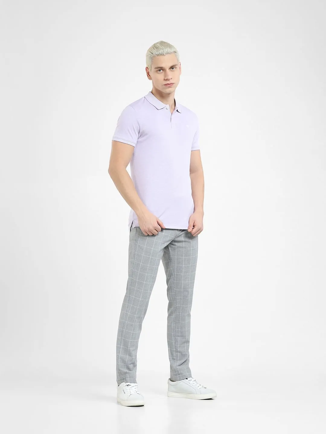 Pastel Lilac Polo Neck T-shirt