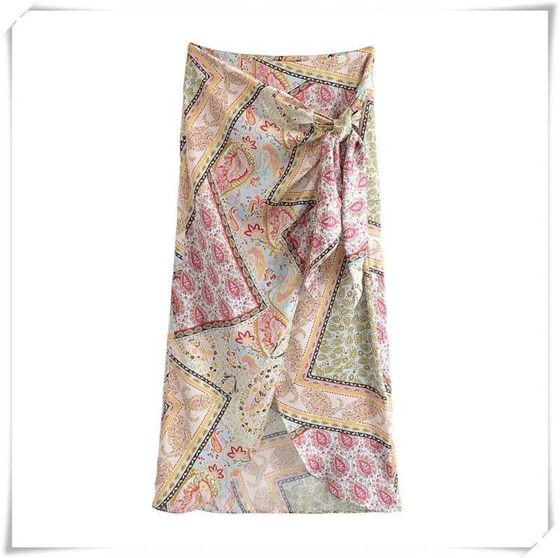 Patchwork Paisley Knots Skirt