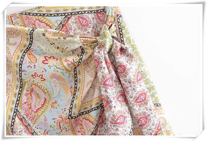 Patchwork Paisley Knots Skirt