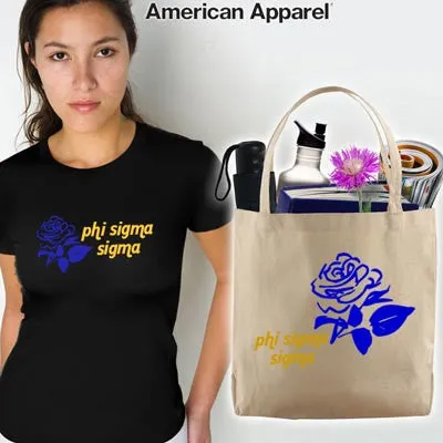 Phi Sigma Sigma Mascot Printed Tee and Tote - CAD