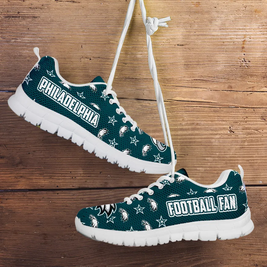 Philadelphia Football Fan Sports Running Shoes White