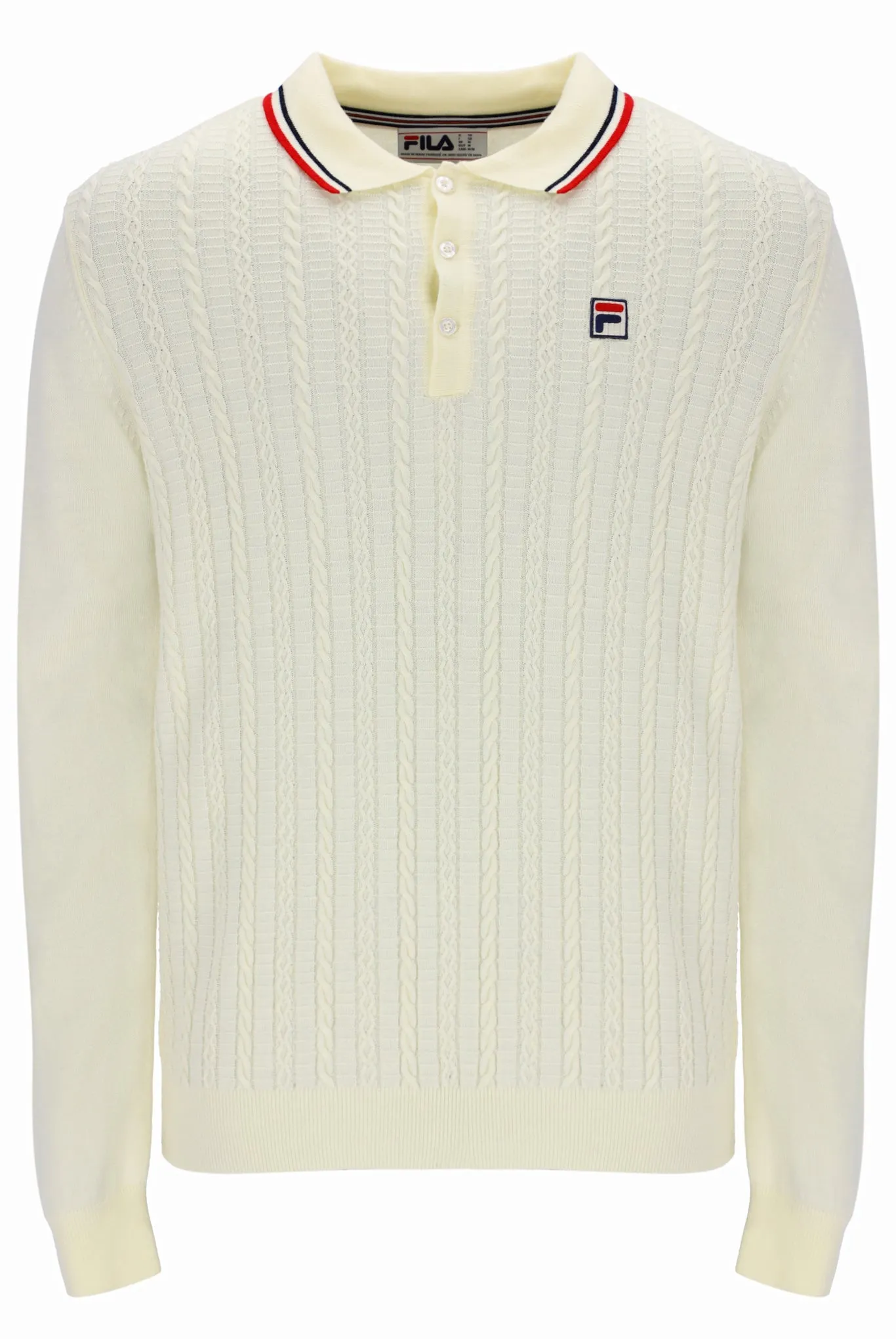 Platon Cable Knit Polo