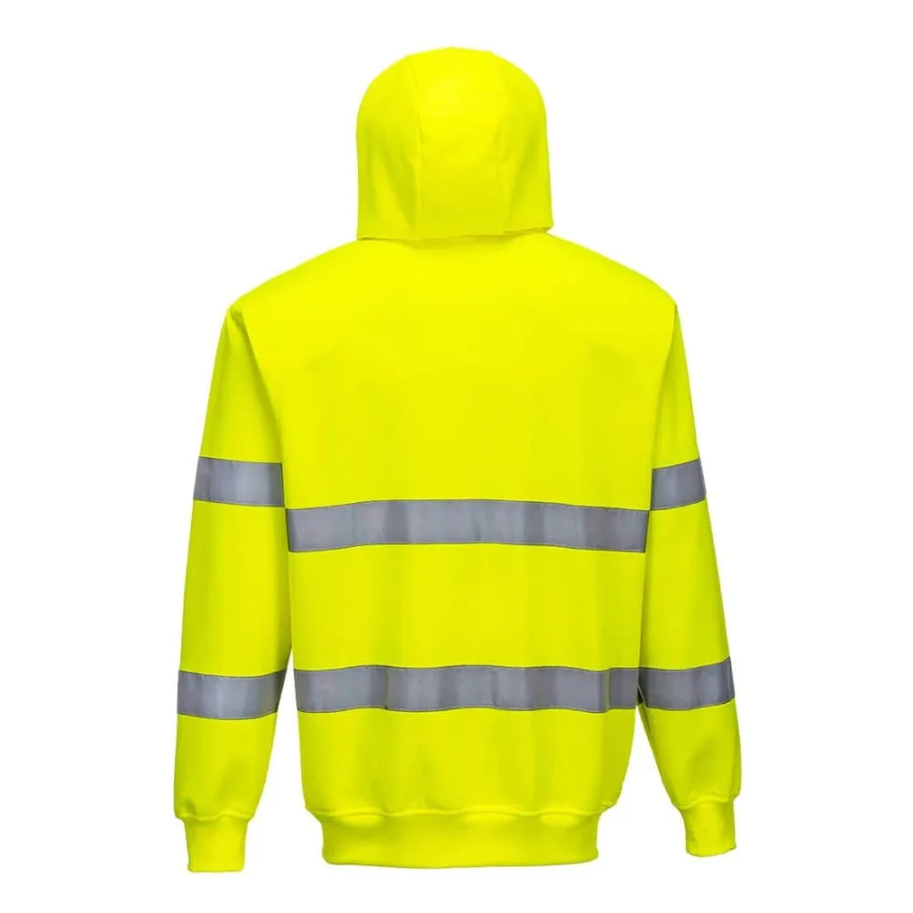 PORTWEST B305 HI-VIS ZIPPED HOODIE