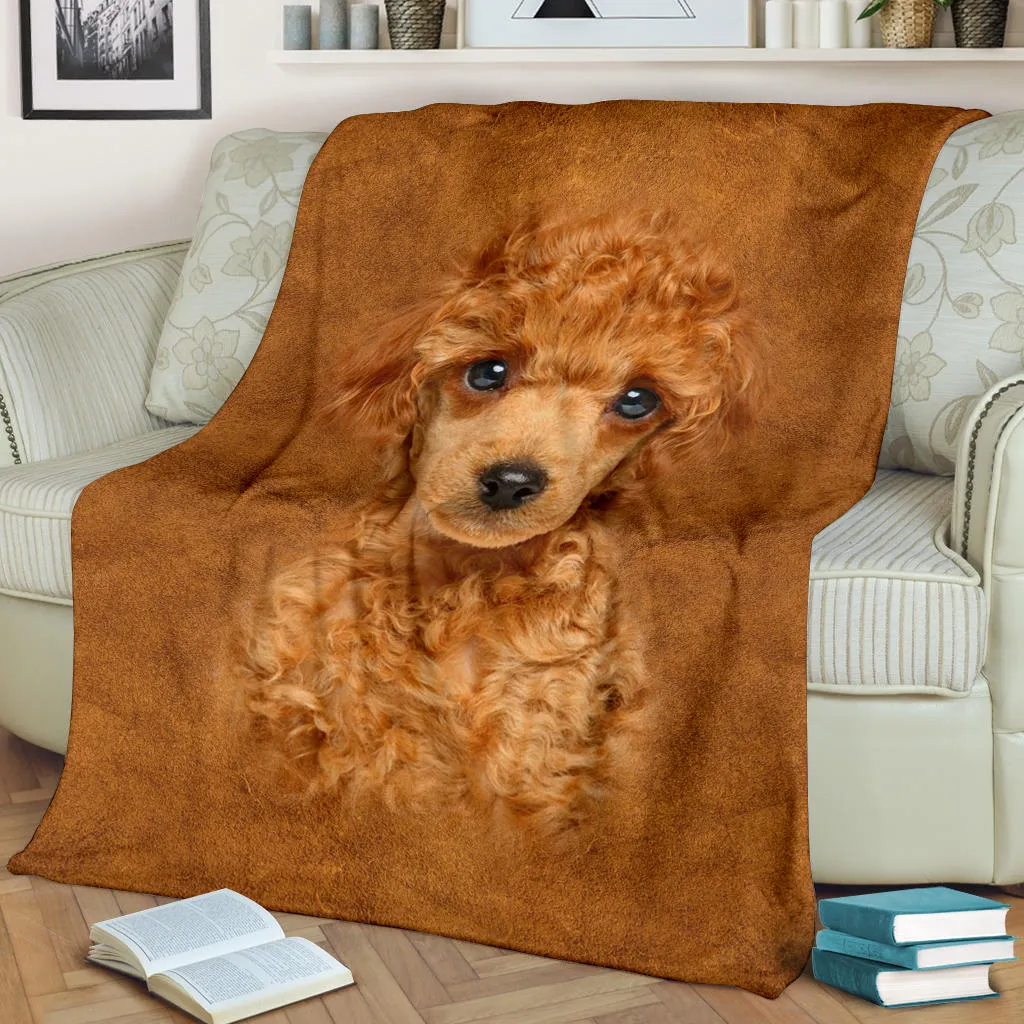 Premium Blanket Poodle Face Hair Blanket