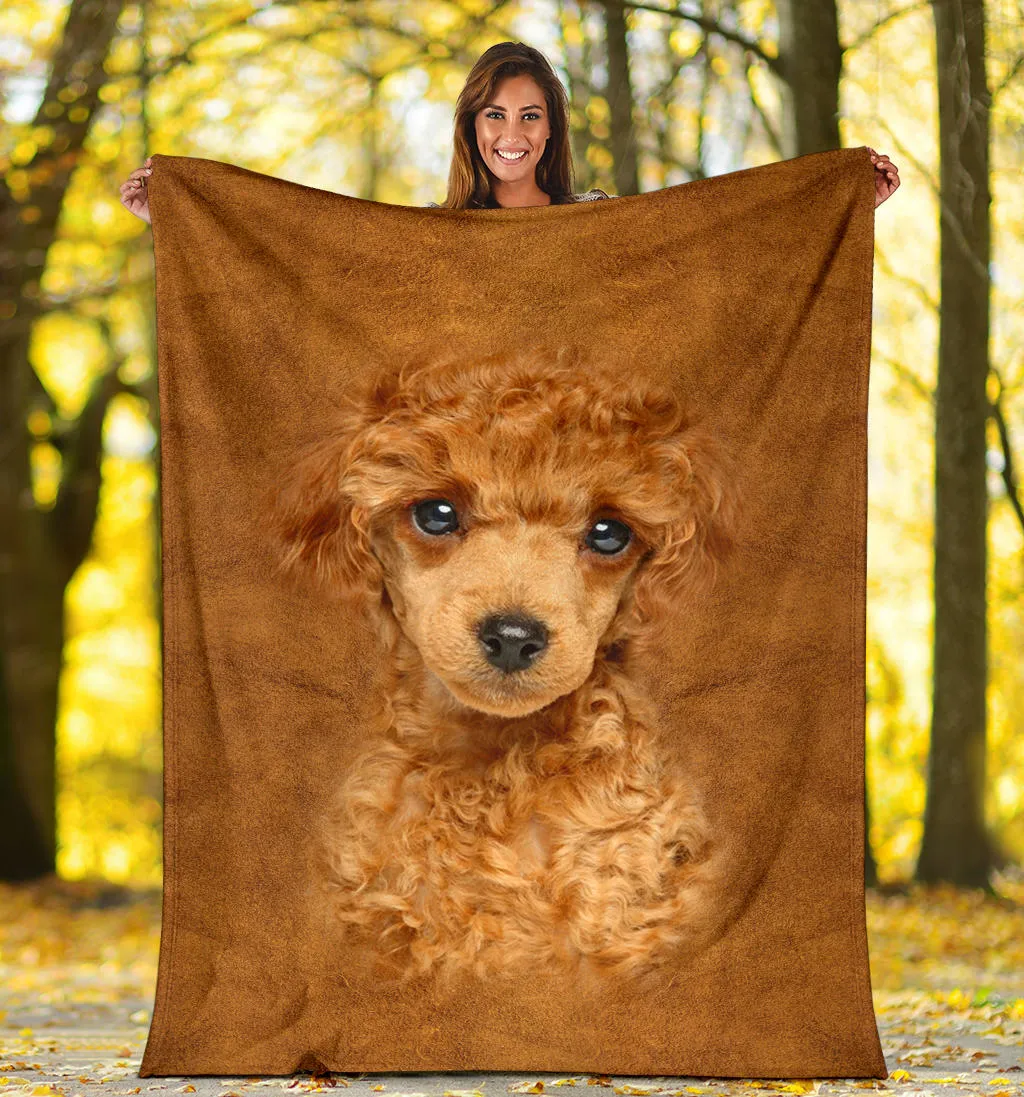 Premium Blanket Poodle Face Hair Blanket