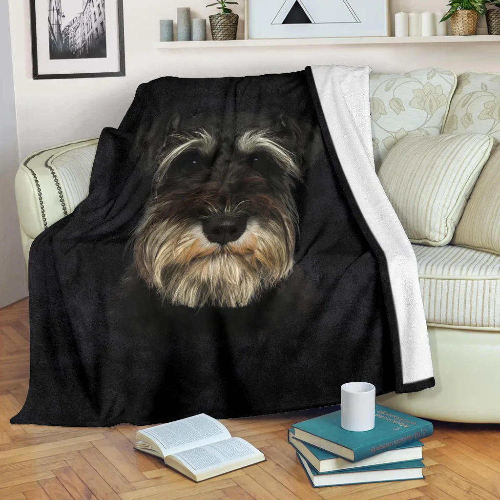 Premium Blanket Schnauzer Face Hair Blanket