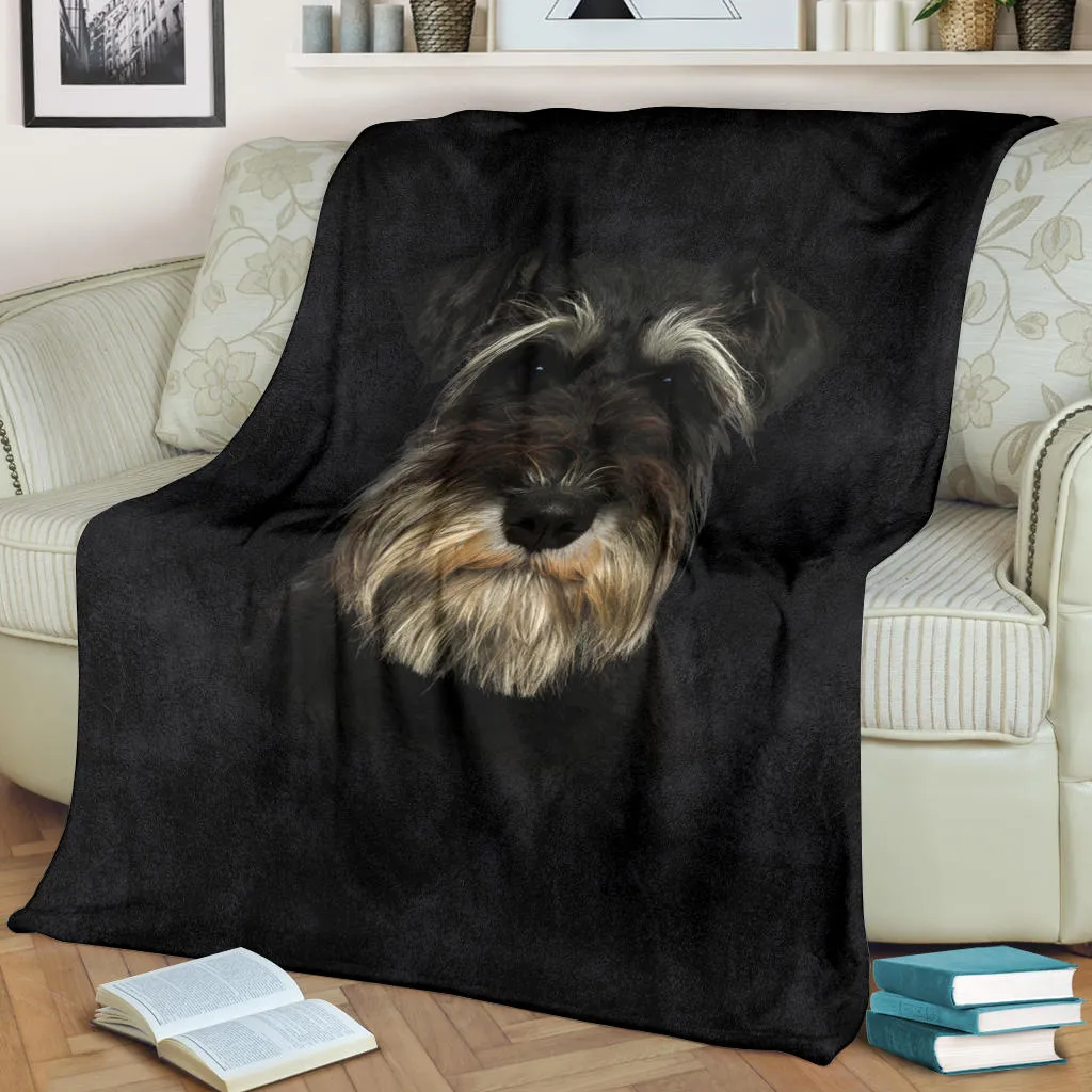 Premium Blanket Schnauzer Face Hair Blanket