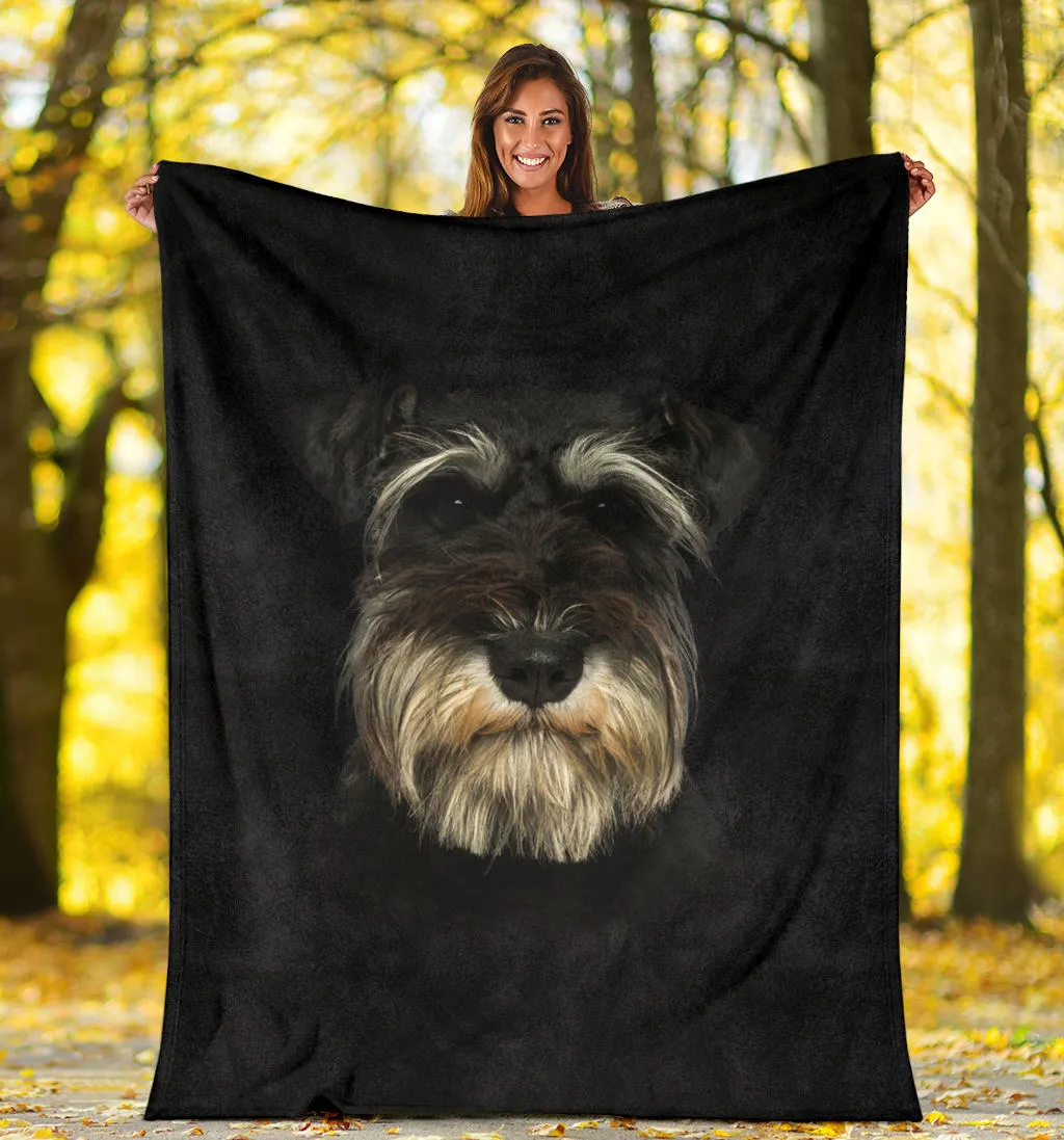 Premium Blanket Schnauzer Face Hair Blanket