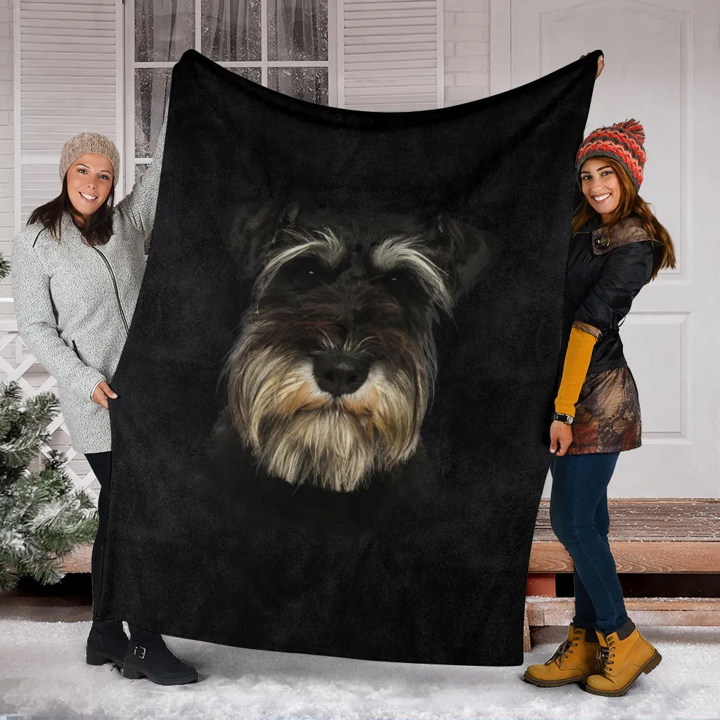 Premium Blanket Schnauzer Face Hair Blanket