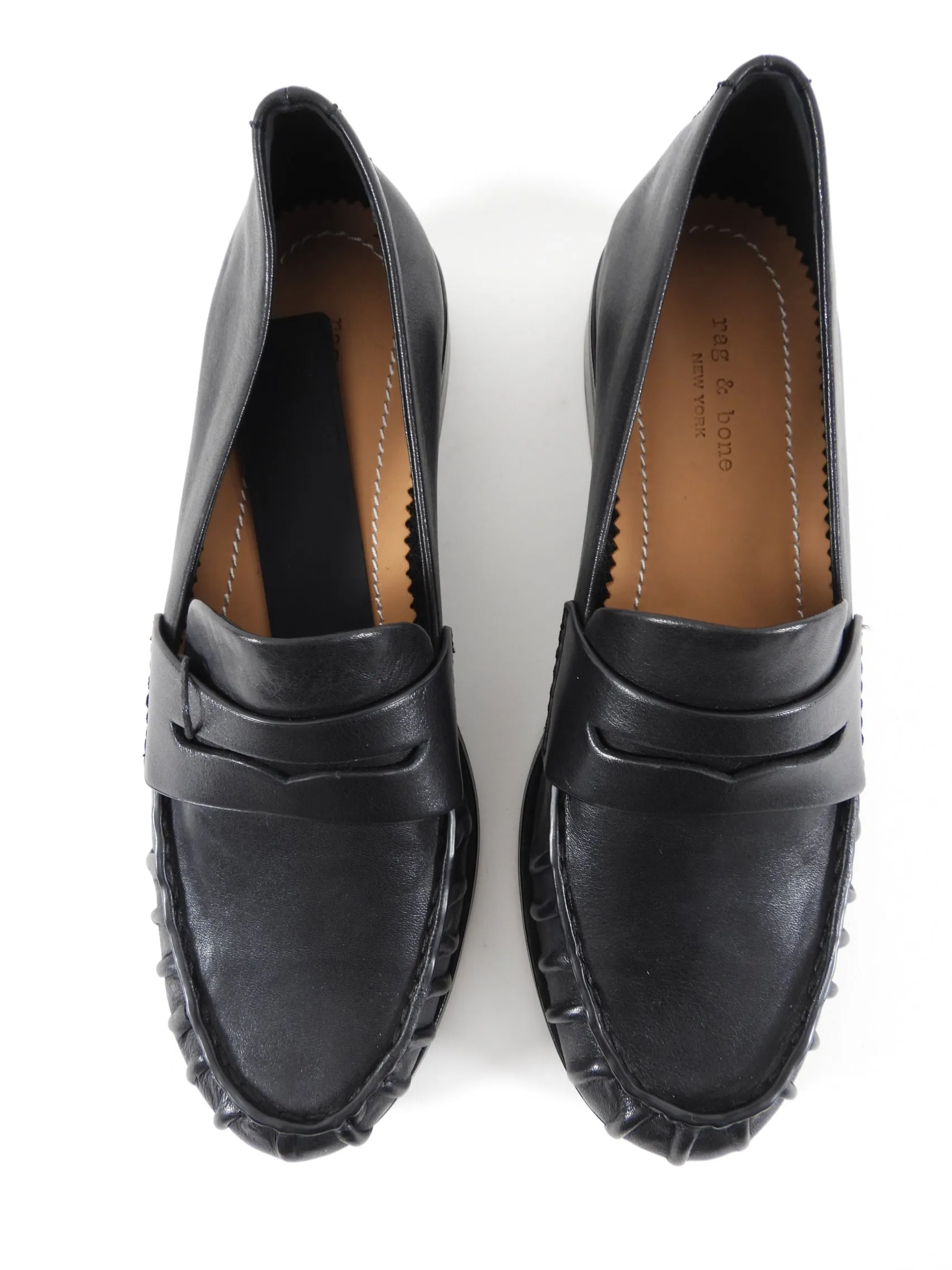 Rag & Bone Black Soft Loafer Flats - 37