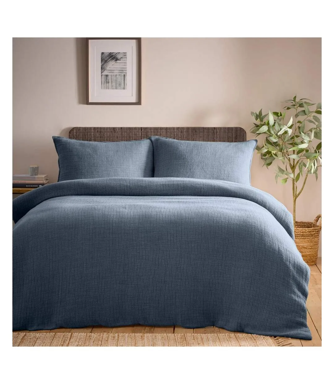 Ribble acid wash duvet cover set ink Yard