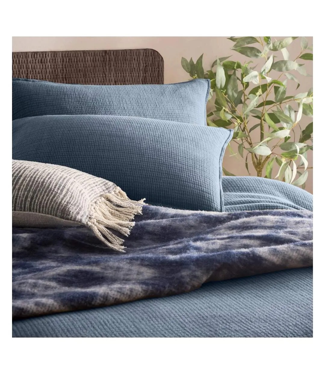 Ribble acid wash duvet cover set ink Yard