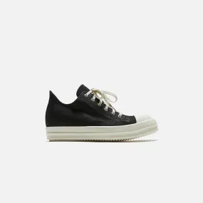 Rick Owens Scarpe Pelle Low Sneakers - Nubuck Black / Milk