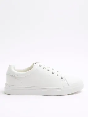 River Island Cupsole Trainers - White