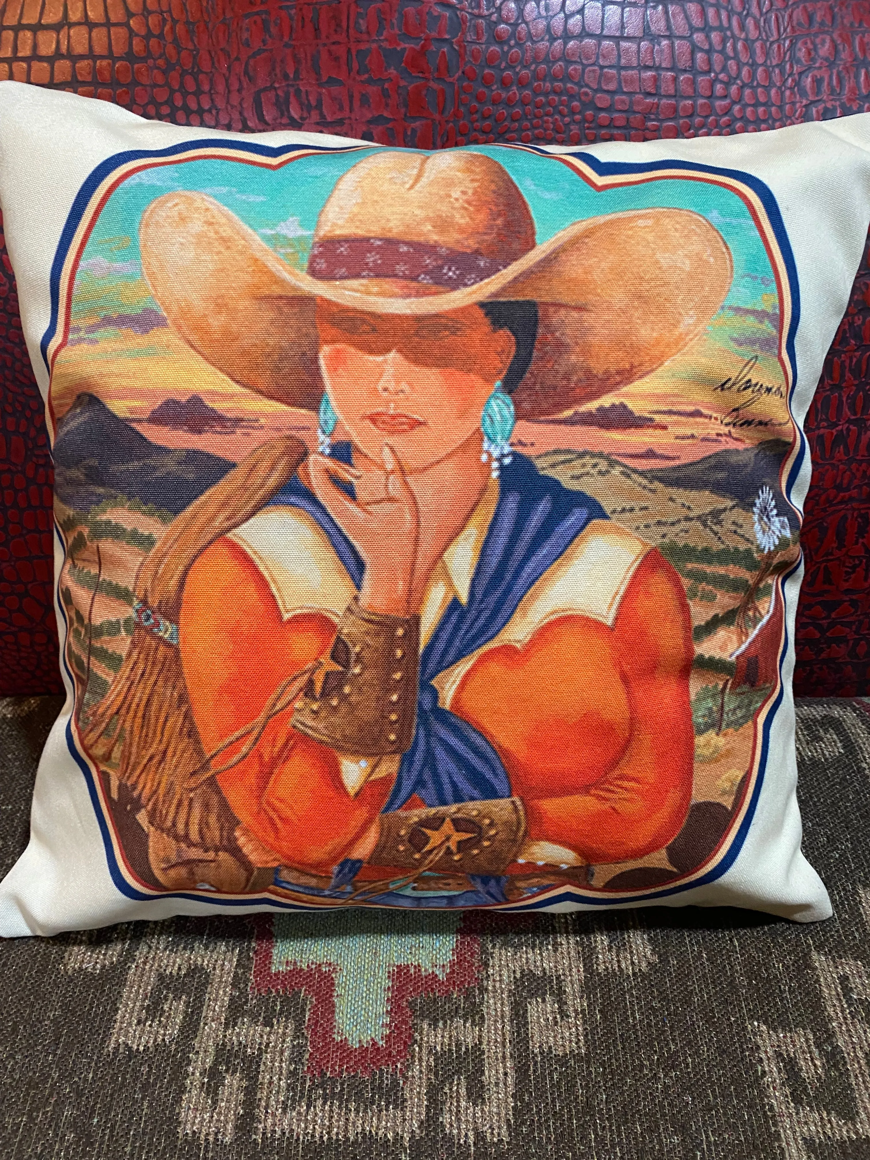 Rodeo De O Throw pillows