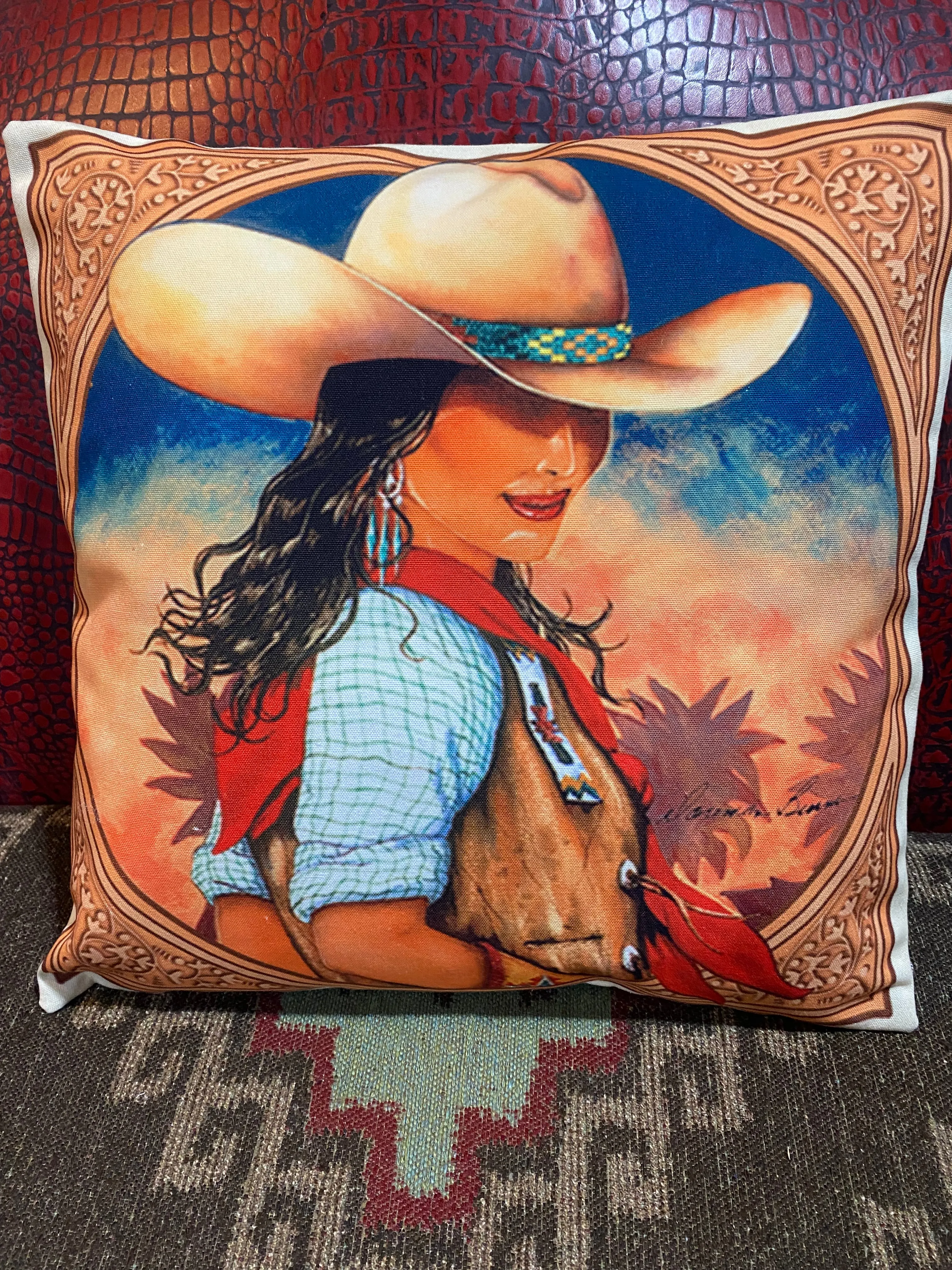 Rodeo De O Throw pillows