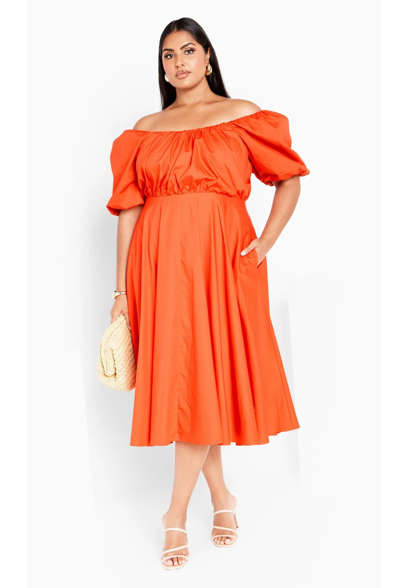 Rosabella Dress - tangerine