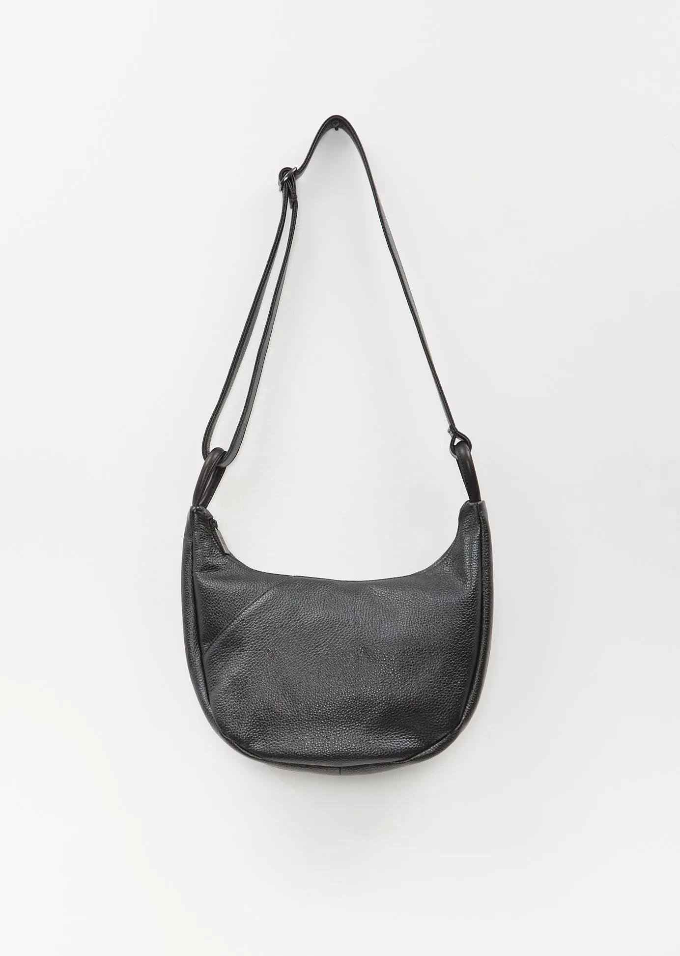 Round Leather Shoulder Bag