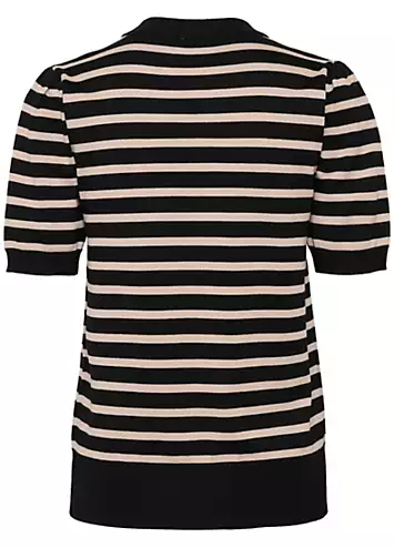 Saint Tropez Mila Striped Short Sleeve Pullover | Kaleidoscope