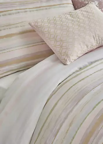 Samantha Faiers Serena Stripe Blush Duvet Cover & Pillowcase Set | Kaleidoscope