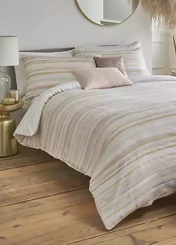 Samantha Faiers Serena Stripe Blush Duvet Cover & Pillowcase Set | Kaleidoscope