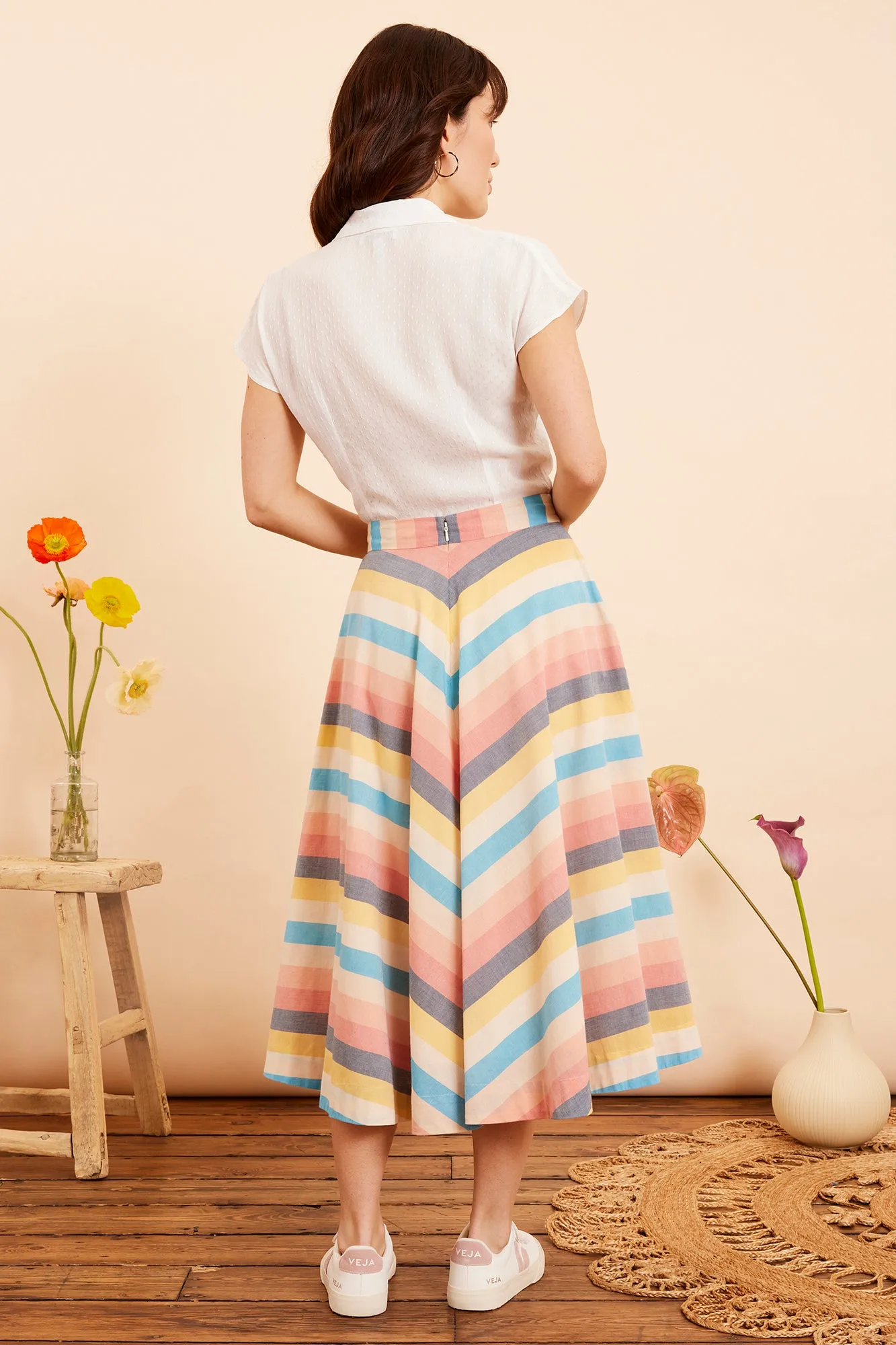 Sandy Indian Summer Stripe Skirt