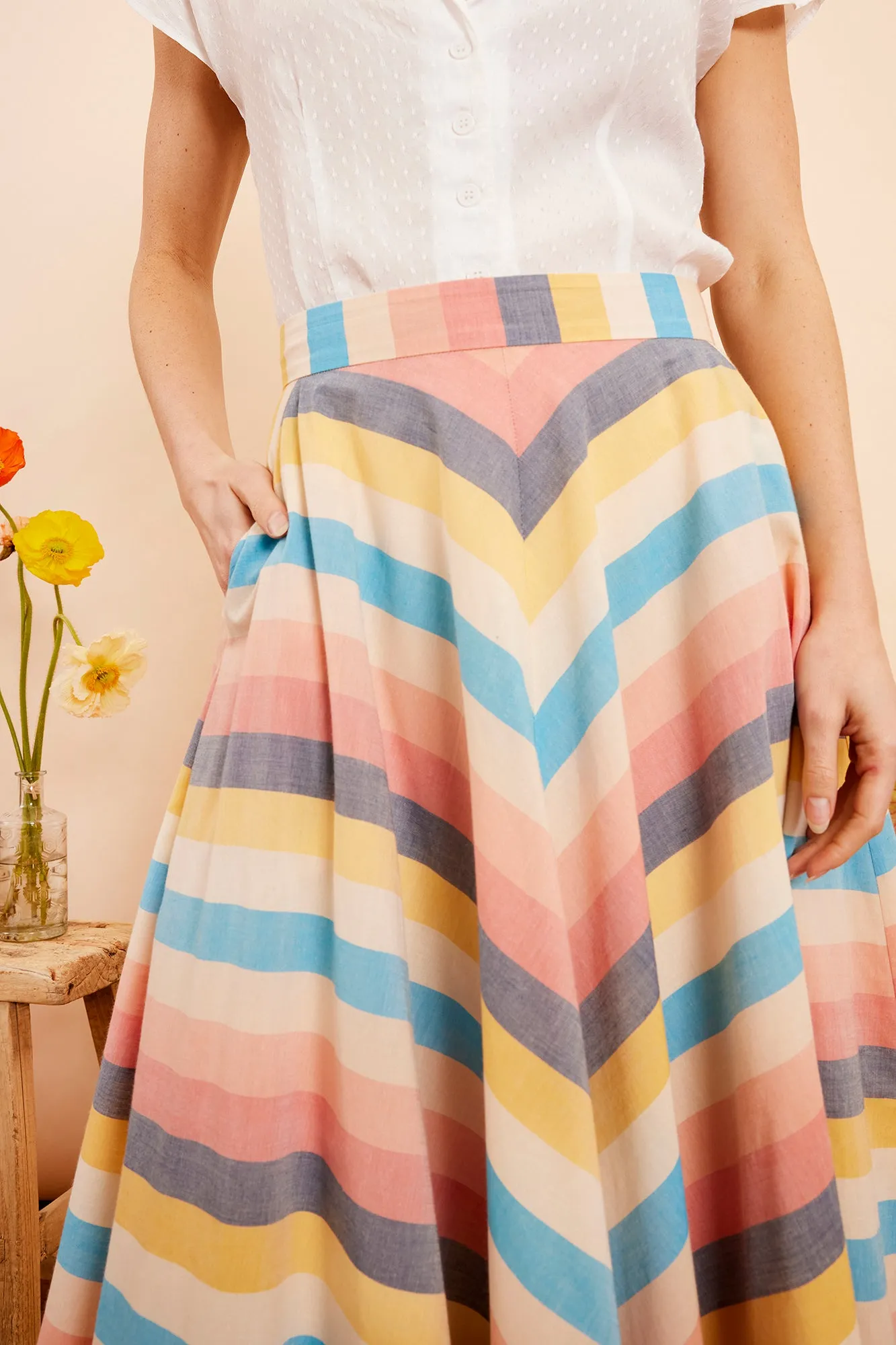 Sandy Indian Summer Stripe Skirt