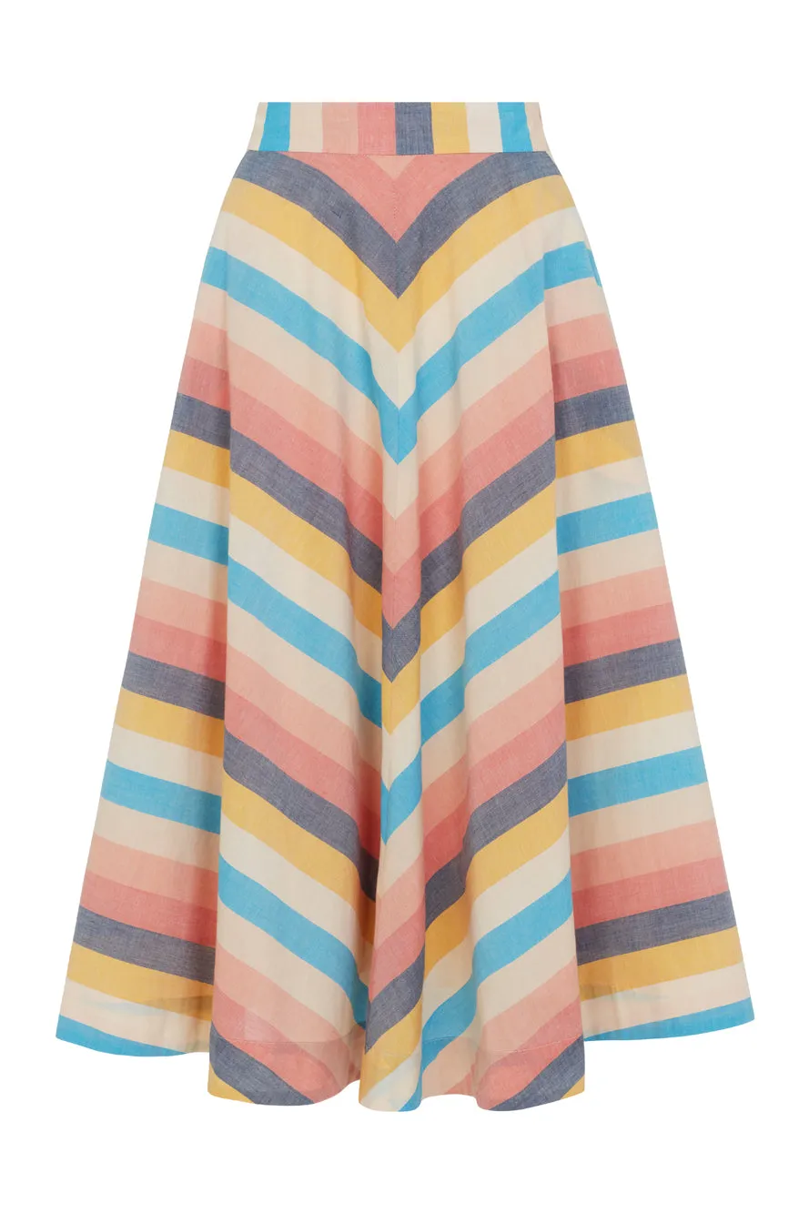 Sandy Indian Summer Stripe Skirt